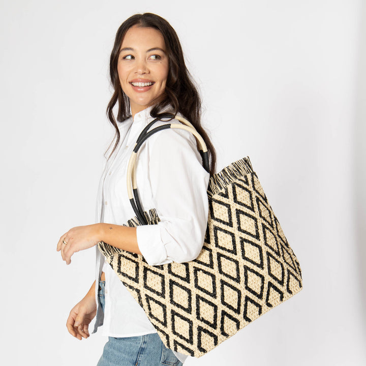 Martina - Paper Crochet Diamond Pattern Tote