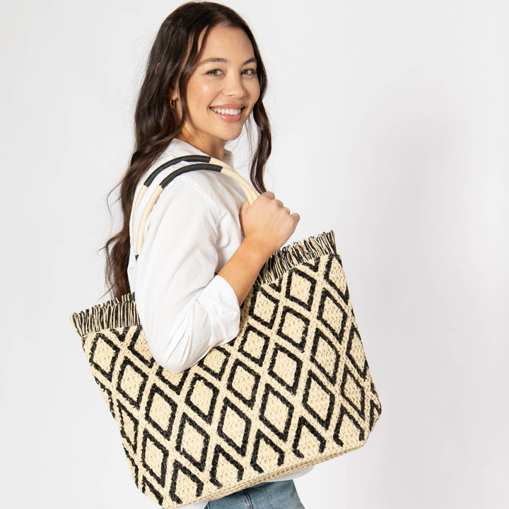 Martina - Paper Crochet Diamond Pattern Tote