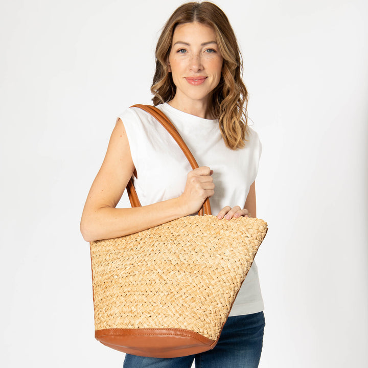 Maya - Raffia Structured Tote