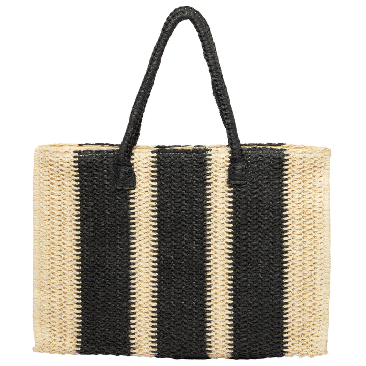 Mercado - Striped Crochet Tote with Matching Pouch