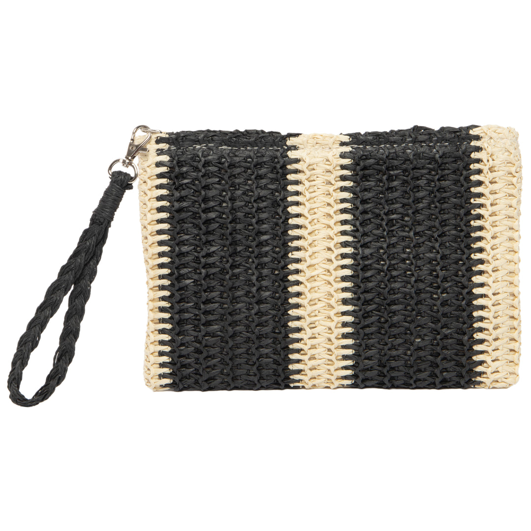 Mercado - Striped Crochet Tote with Matching Pouch