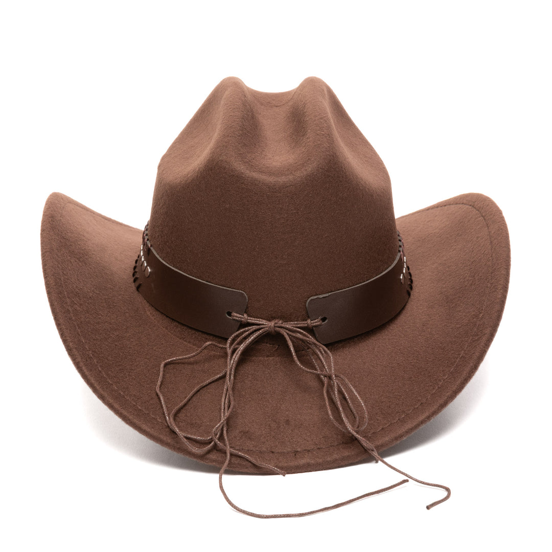 Lone - Faux Felt Pinch Crown Cowboy with Faux Leather Laced Band (CH315835SDH)