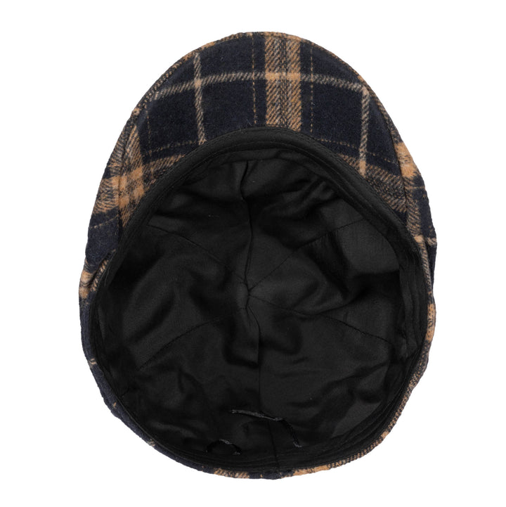 Faux Wool Plaid Driver Cap - CTH9047