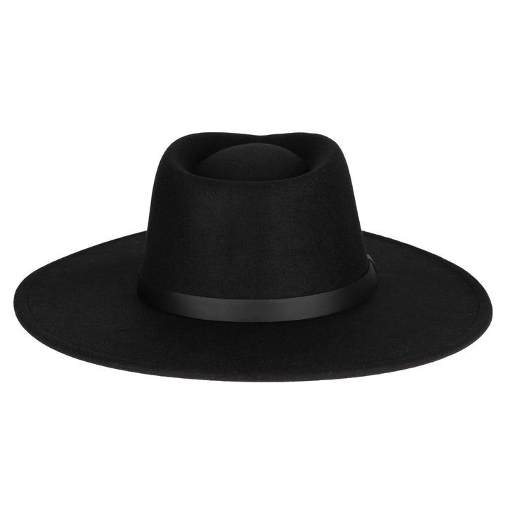 Faux Felt Fedora with Half Braided Faux Leather Band- CTH9056