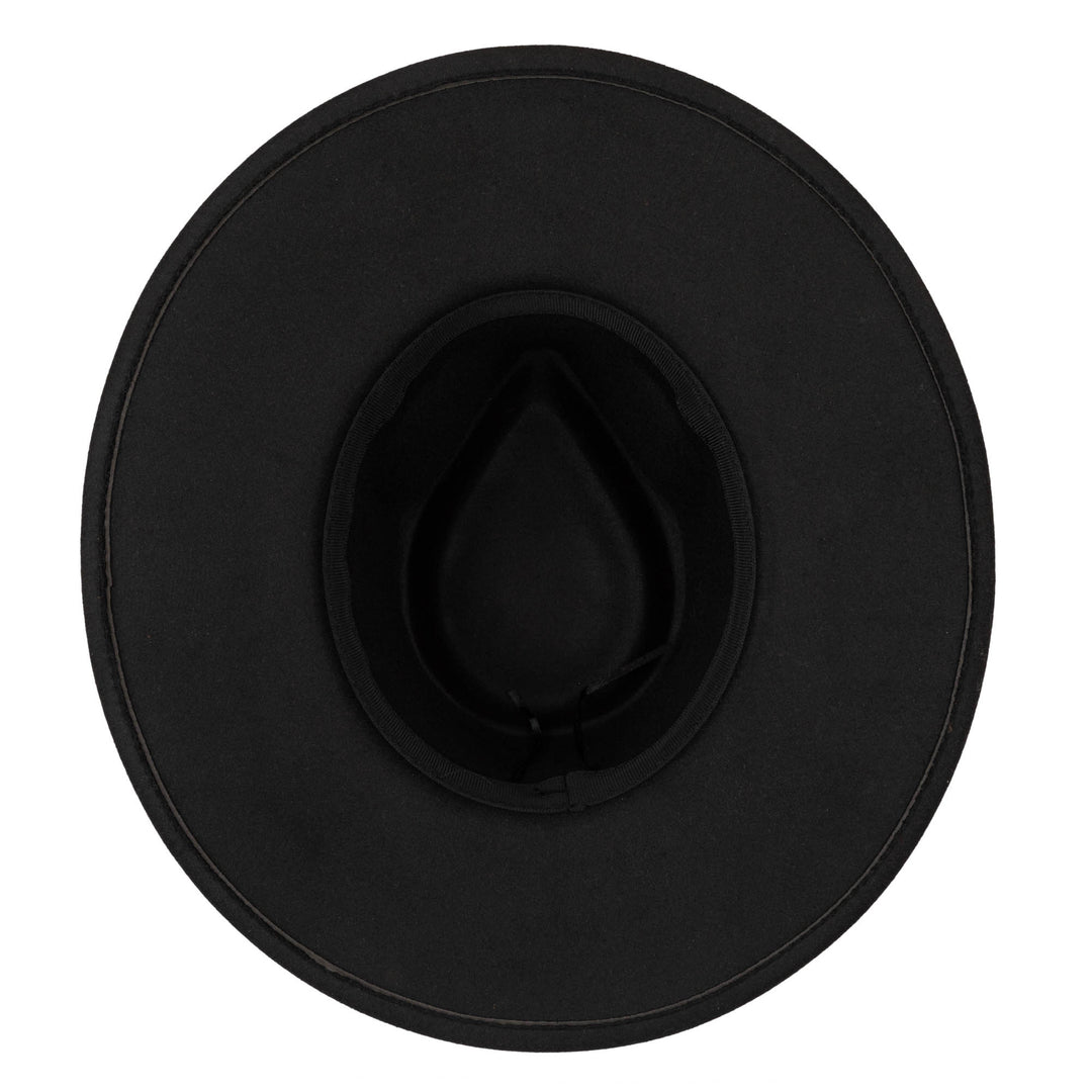 Faux Felt Fedora with Half Braided Faux Leather Band- CTH9056