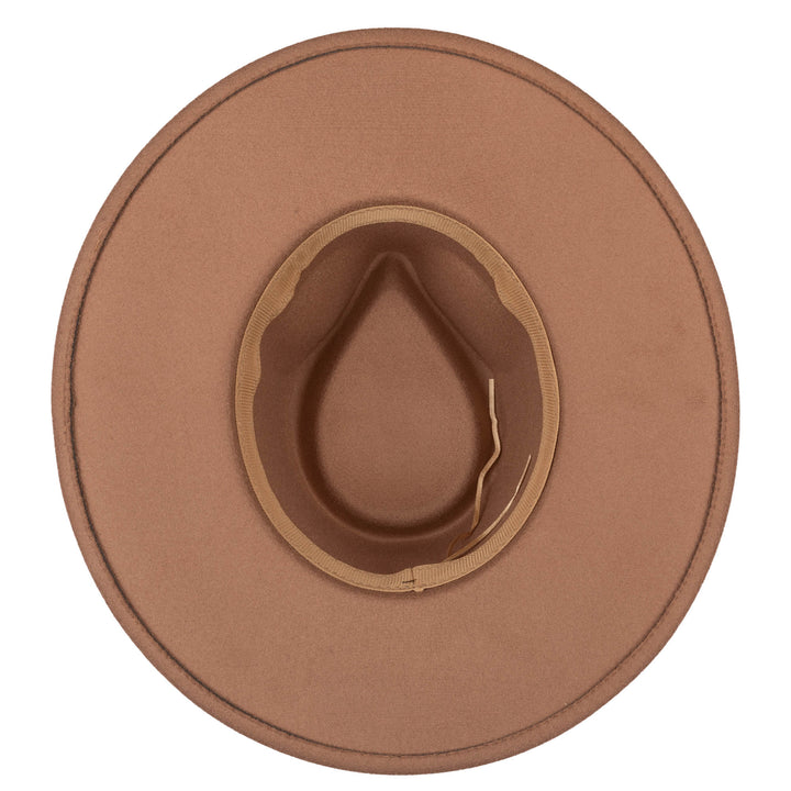 Faux Felt Fedora with Half Braided Faux Leather Band- CTH9056
