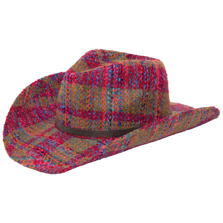 Two Step - Cut &amp; Sew Multi Tweed Pinch Crown Cowboy Hat (CTH9070)