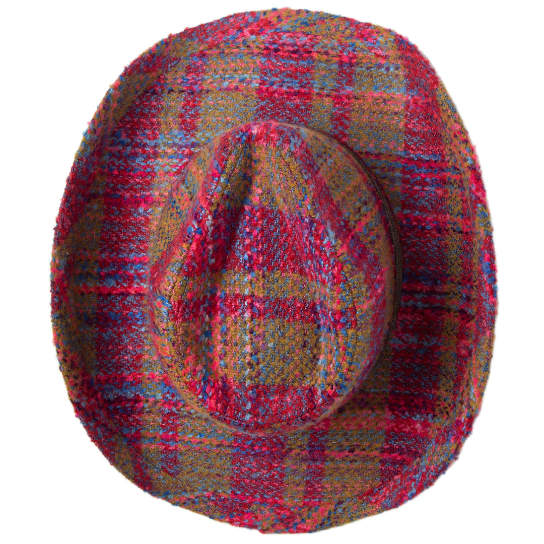 Two Step - Cut &amp; Sew Multi Tweed Pinch Crown Cowboy Hat (CTH9070)