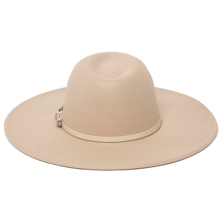 Beverly - Pinch Crown Fedora with Western Buckle (CTH9076)