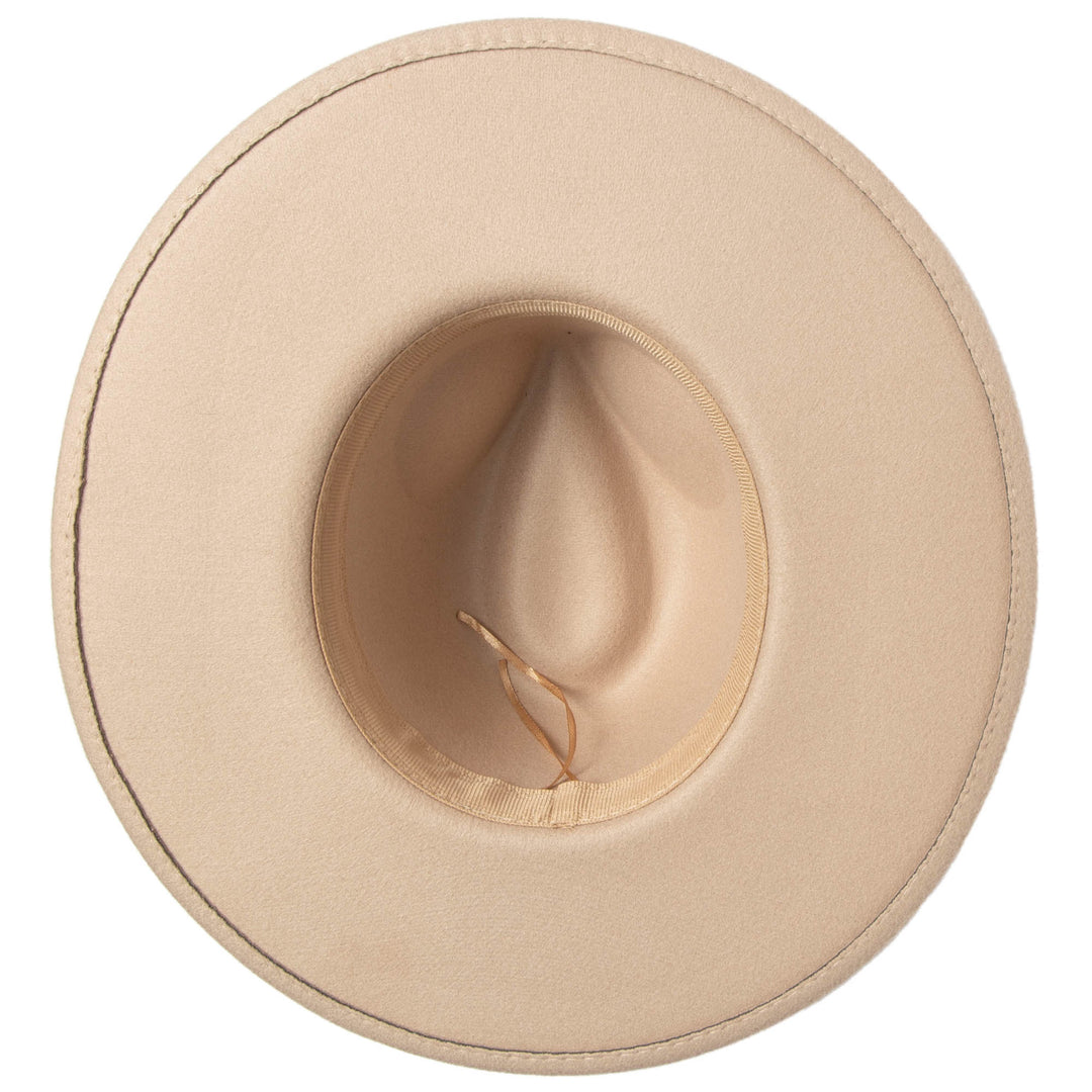 Beverly - Pinch Crown Fedora with Western Buckle (CTH9076)