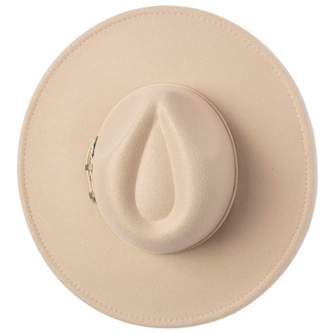 Beverly - Pinch Crown Fedora with Western Buckle (CTH9076)