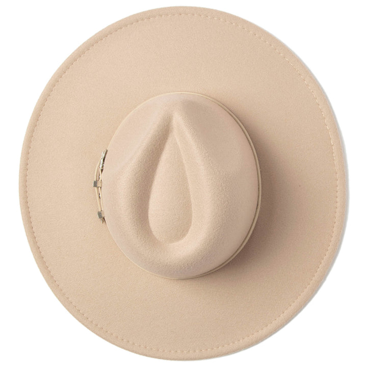 Beverly - Pinch Crown Fedora with Western Buckle (CTH9076)