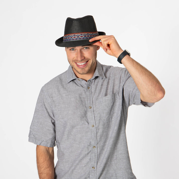 Mens Cut and Sew Paper Stingy Brim Fedora