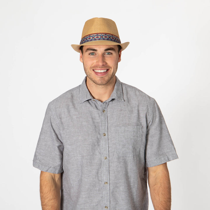 Mens Cut and Sew Paper Stingy Brim Fedora