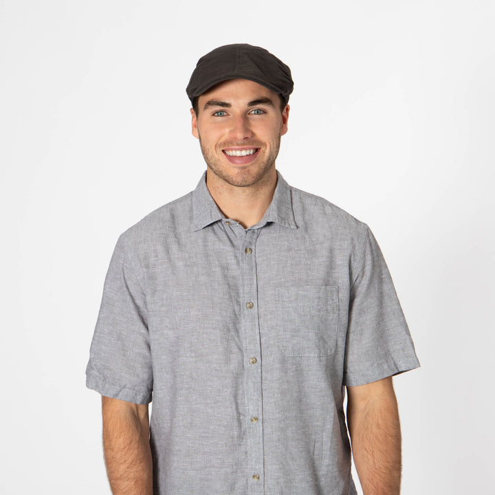 Mens Washed Cotton Twill Driver Cap