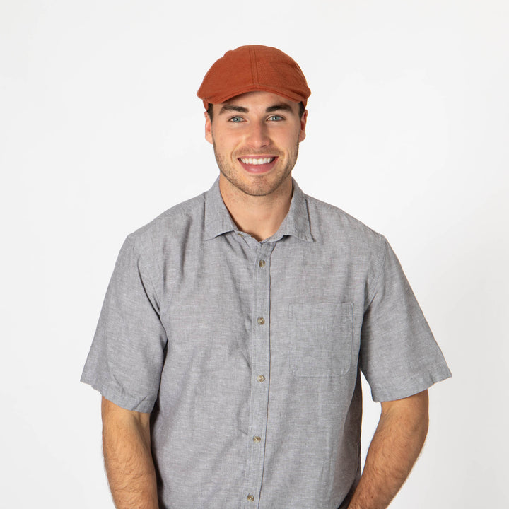 Mens Washed Cotton Twill Driver Cap