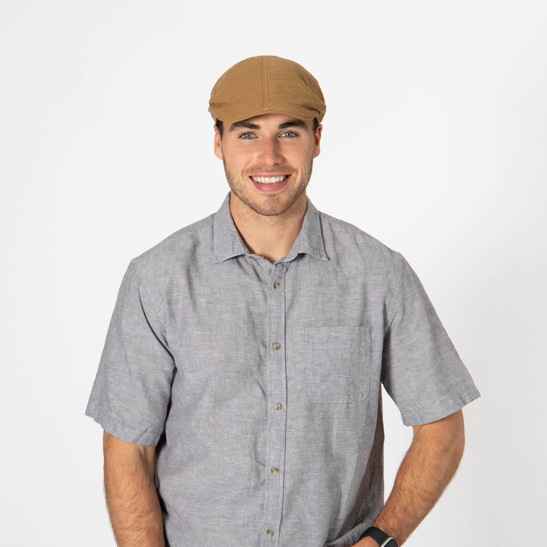 Mens Washed Cotton Twill Driver Cap
