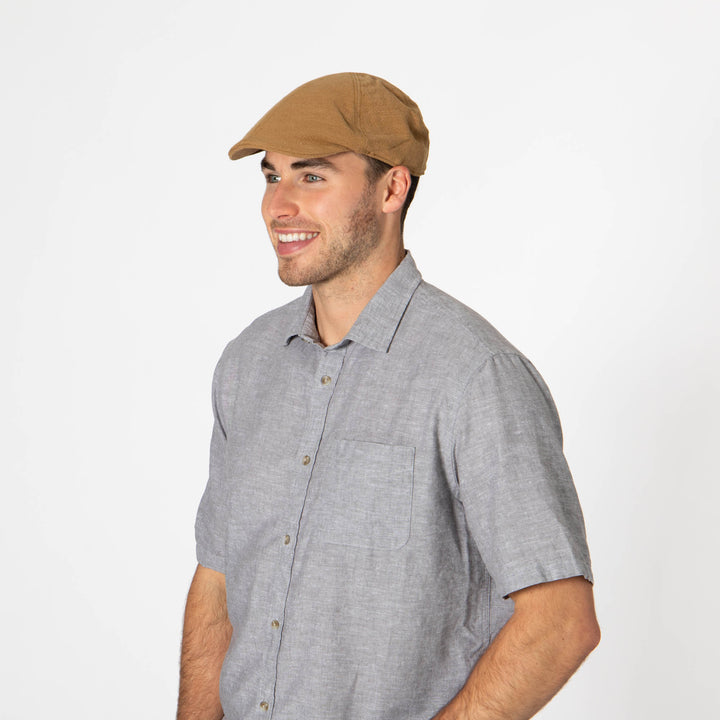 Mens Washed Cotton Twill Driver Cap