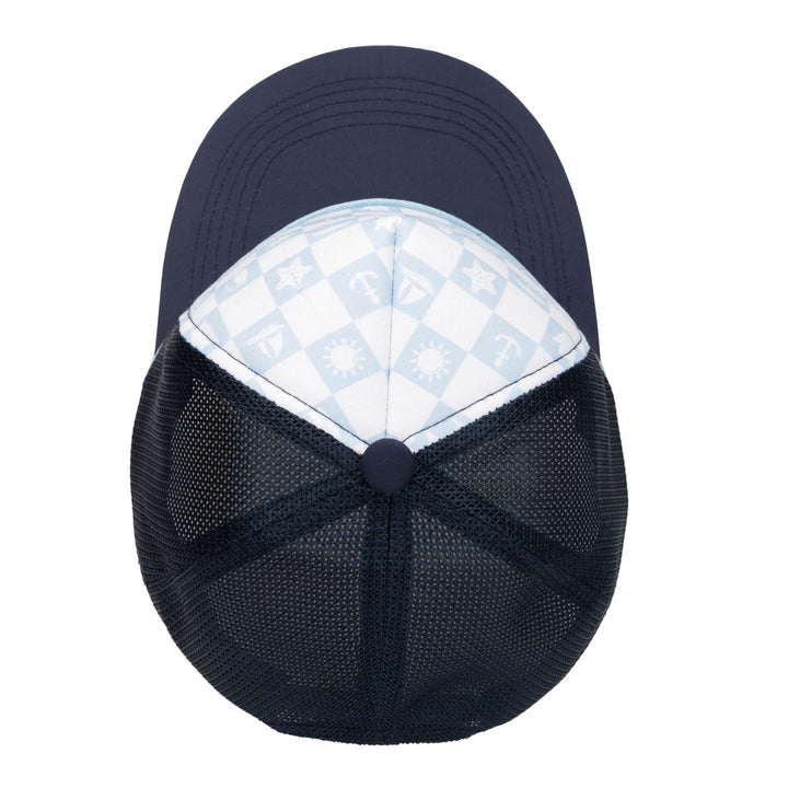 Kids Foam Trucker Hat with Checkered Print (CTK4425)