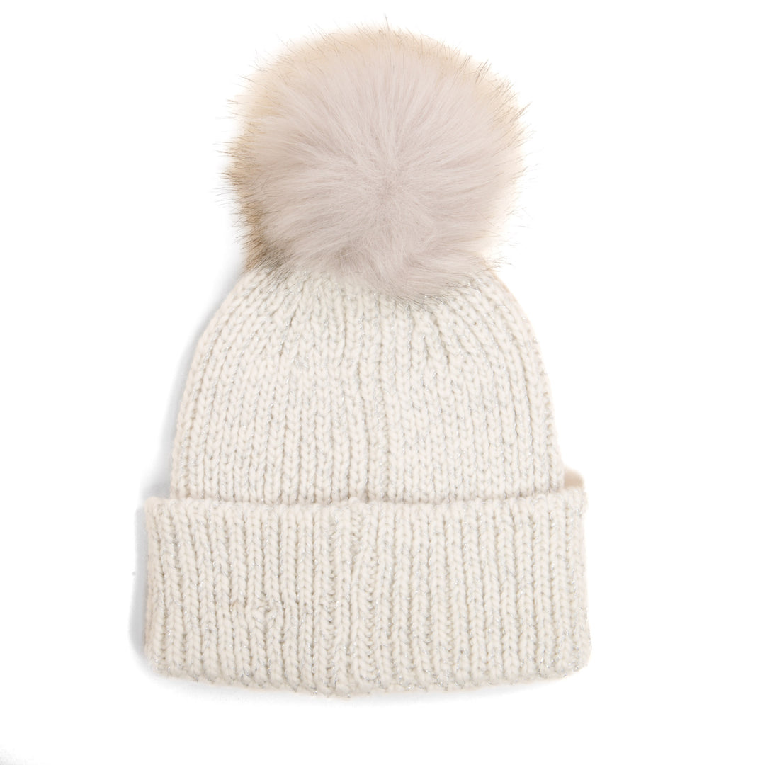 Roca - Ribbed Knit Beanie with Pom - KKC95751SDHA