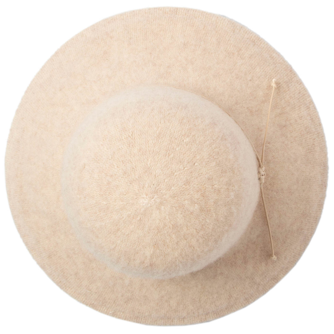 Park Lane - Wool Blend Floppy Hat with Leather Cording Trim (KNH8067)