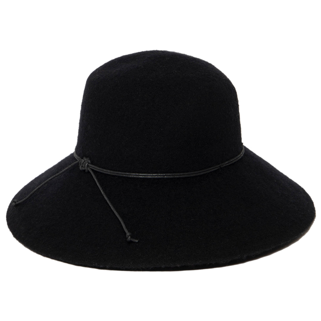 Park Lane - Wool Blend Floppy Hat with Leather Cording Trim (KNH8067)