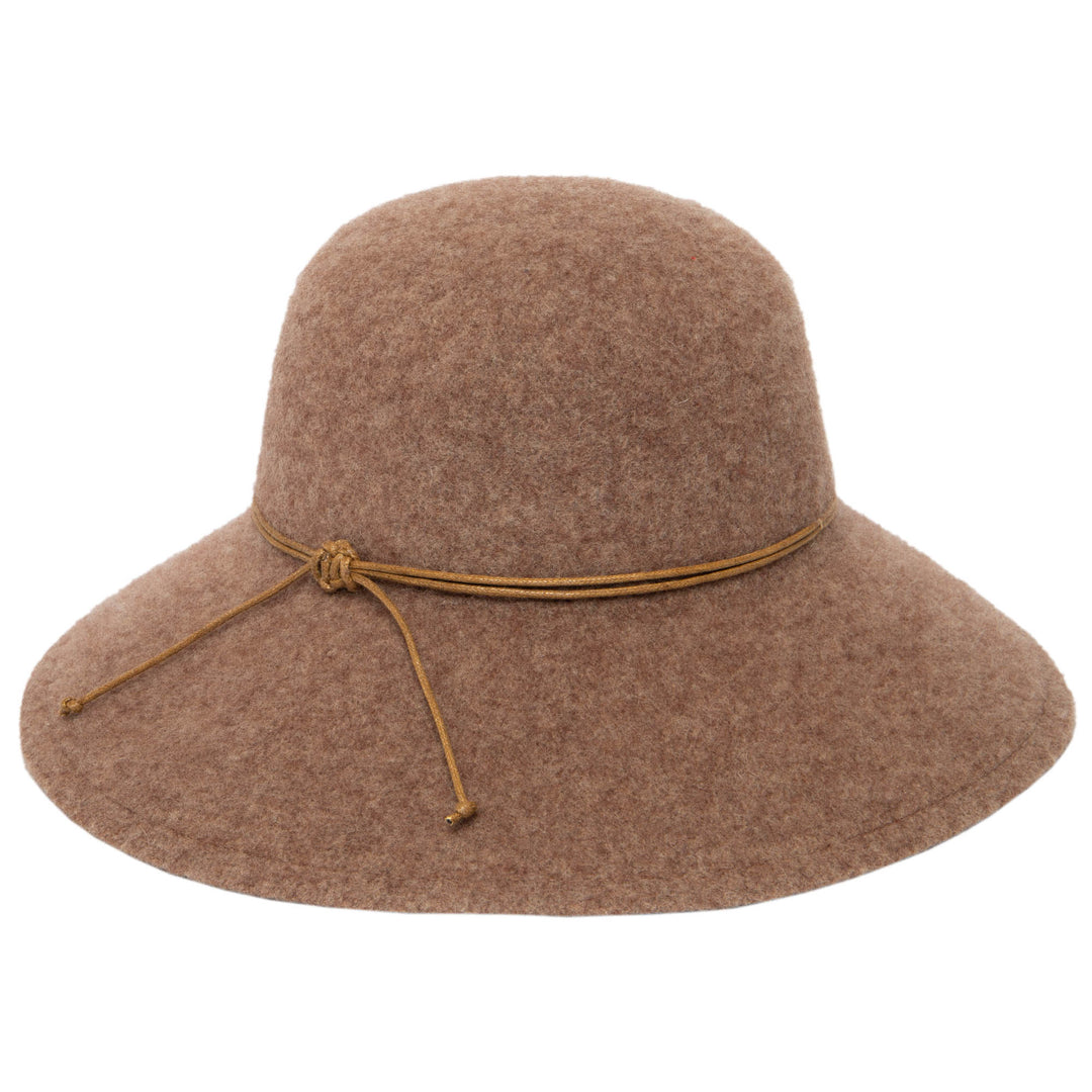 Park Lane - Wool Blend Floppy Hat with Leather Cording Trim (KNH8067)