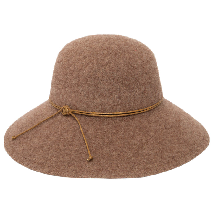 Park Lane - Wool Blend Floppy Hat with Leather Cording Trim (KNH8067)
