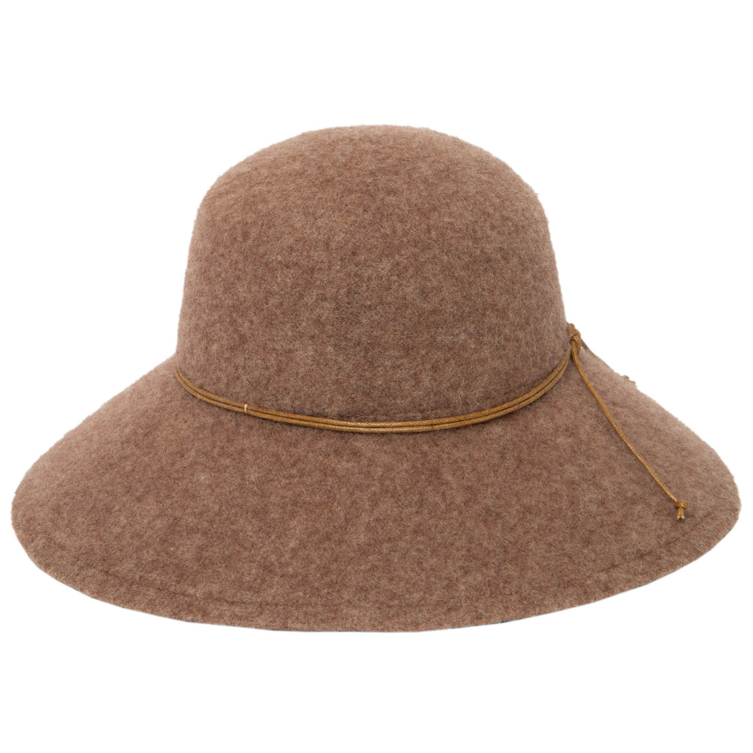 Park Lane - Wool Blend Floppy Hat with Leather Cording Trim (KNH8067)
