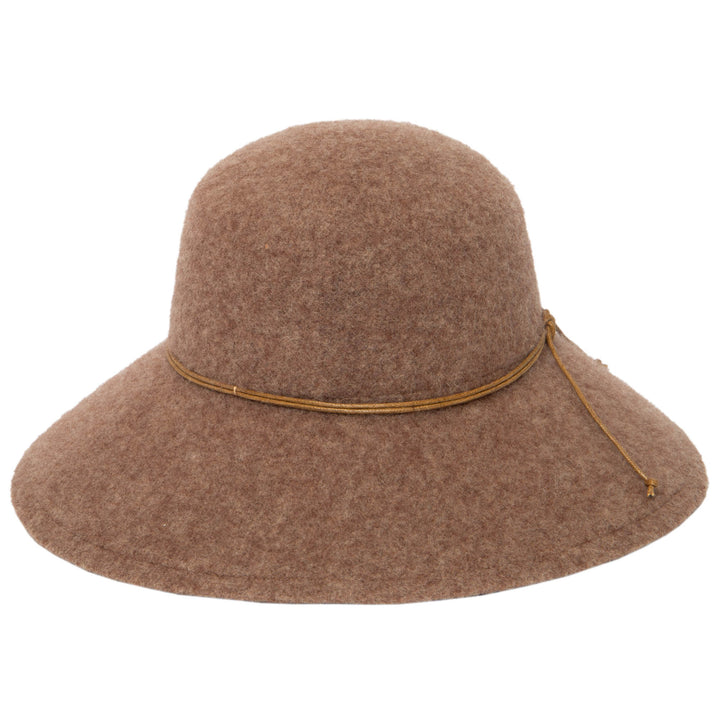 Park Lane - Wool Blend Floppy Hat with Leather Cording Trim (KNH8067)