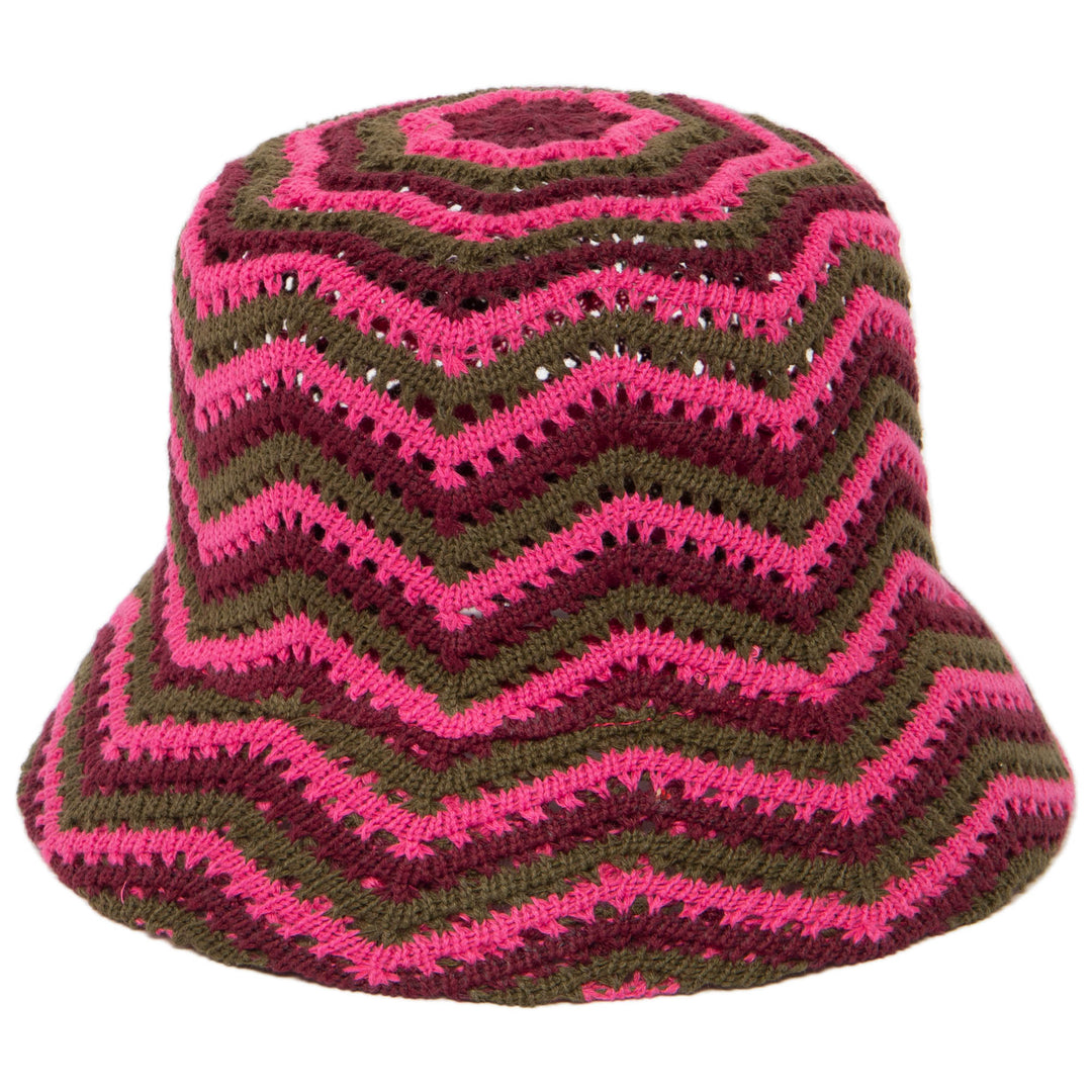 Dolly - Chevron Weave Bucket Hat (KNH8071)