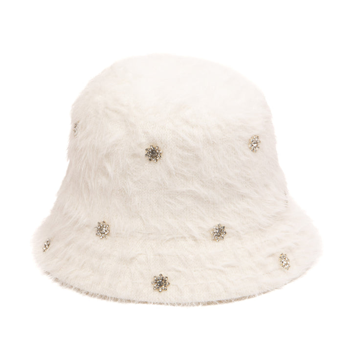 Anita - Bucket Hat with Scattered Silver Gems - KNH8079