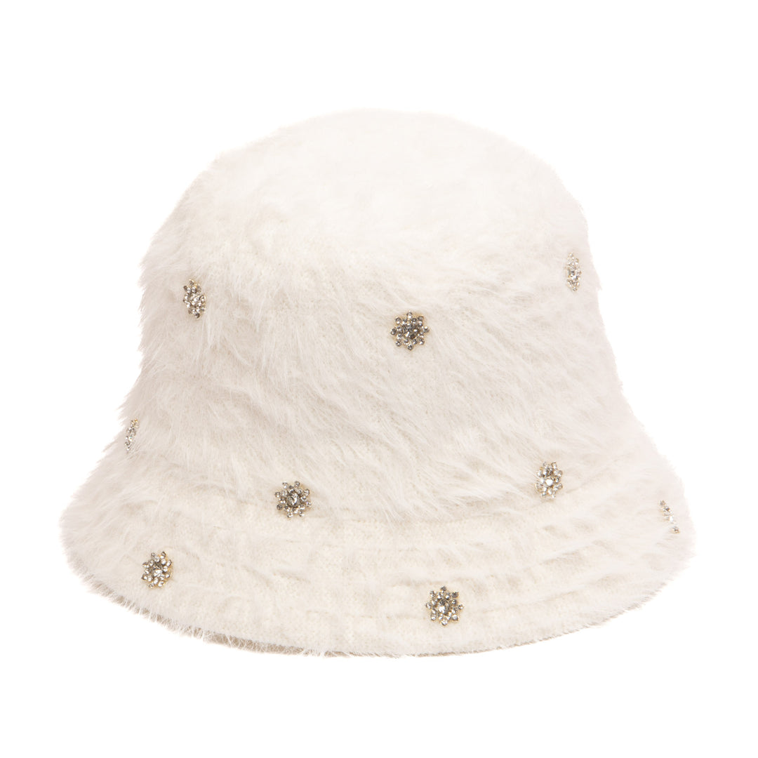 Anita - Bucket Hat with Scattered Silver Gems - KNH8079