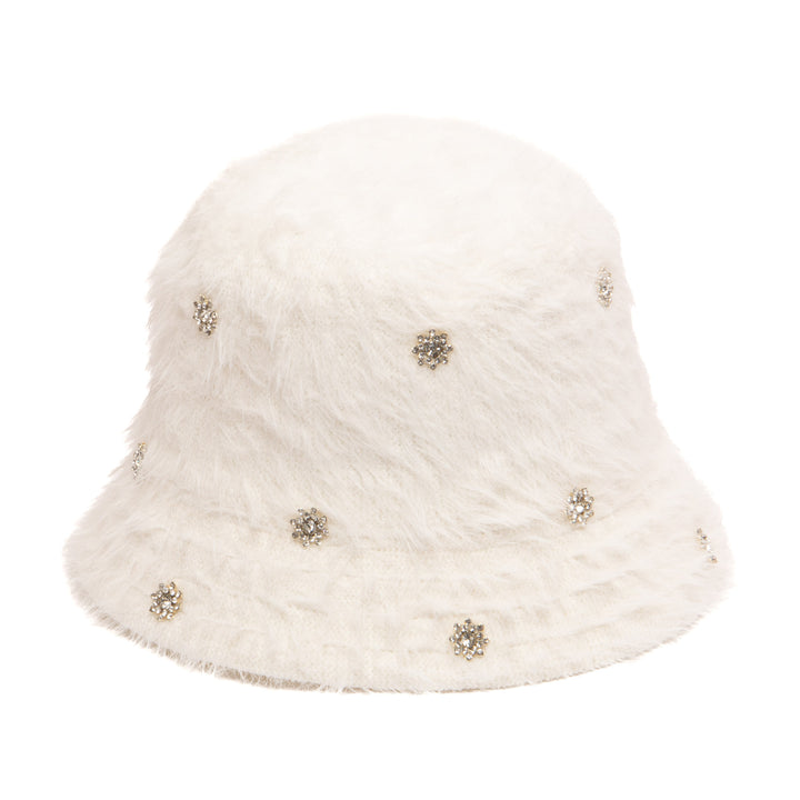 Anita - Bucket Hat with Scattered Silver Gems - KNH8079