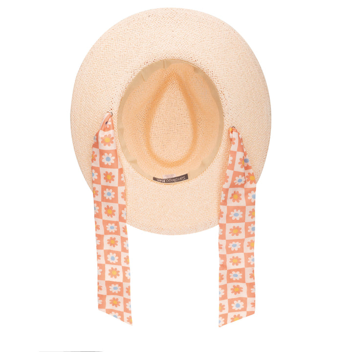 Kids Floral Paperbraid Fedora Hat (PBK6633)