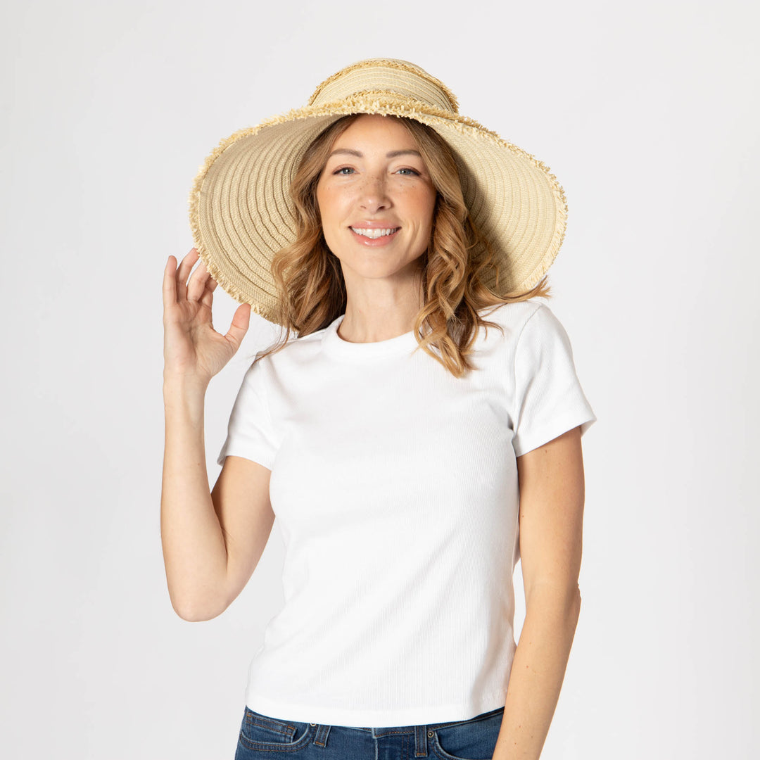 Olas - Fringe Wide Brim Sun Hat
