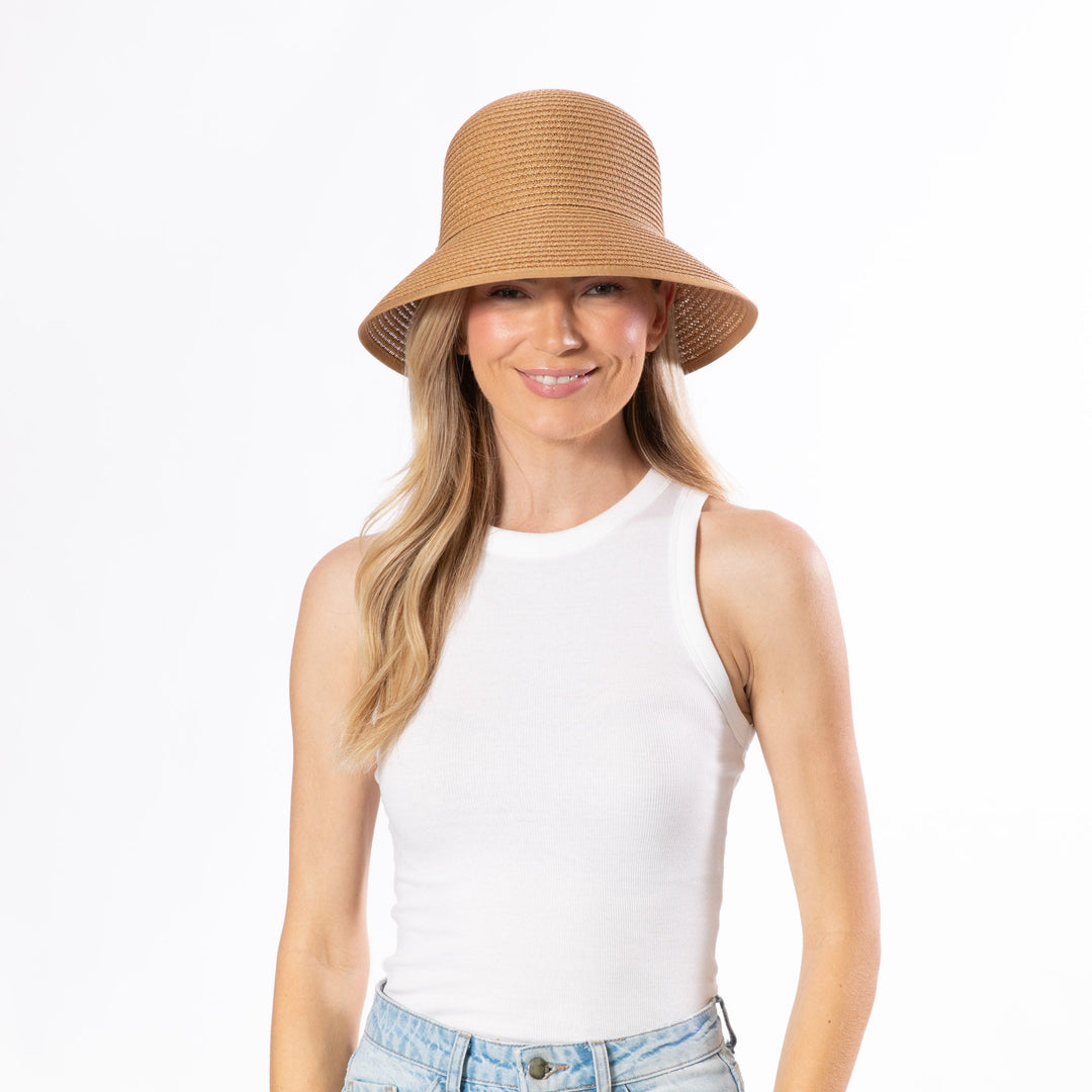 Petal - Paper Braid Bucket with Bow-BUCKET-San Diego Hat Company