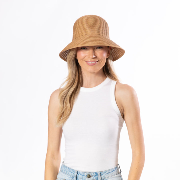 Petal - Paper Braid Bucket with Bow-BUCKET-San Diego Hat Company