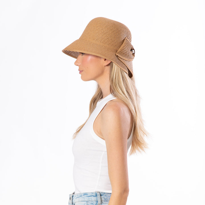 Petal - Paper Braid Bucket with Bow-BUCKET-San Diego Hat Company
