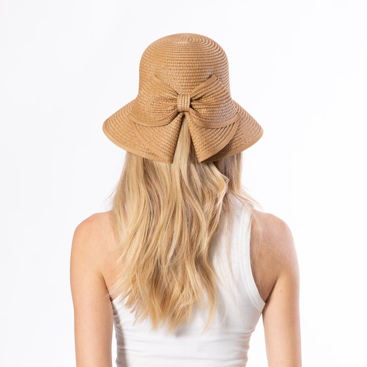 Petal - Paper Braid Bucket with Bow-BUCKET-San Diego Hat Company