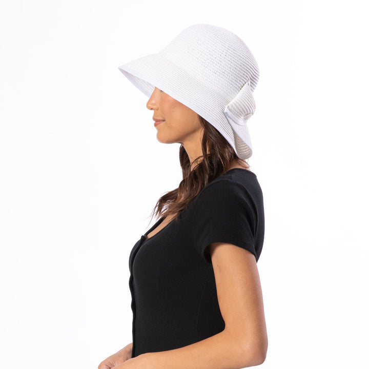 Petal - Paper Braid Bucket with Bow-BUCKET-San Diego Hat Company