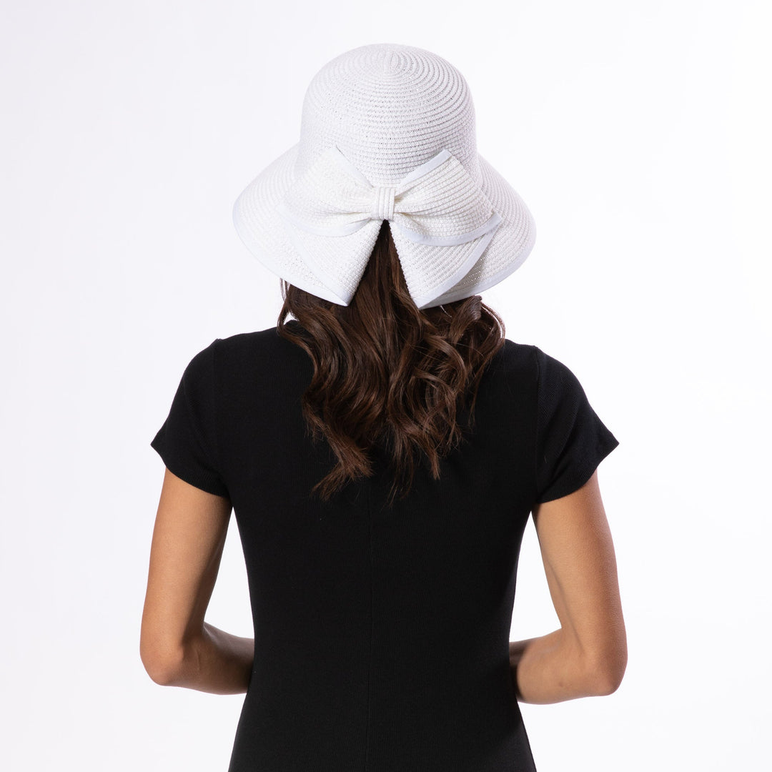 Petal - Paper Braid Bucket with Bow-BUCKET-San Diego Hat Company