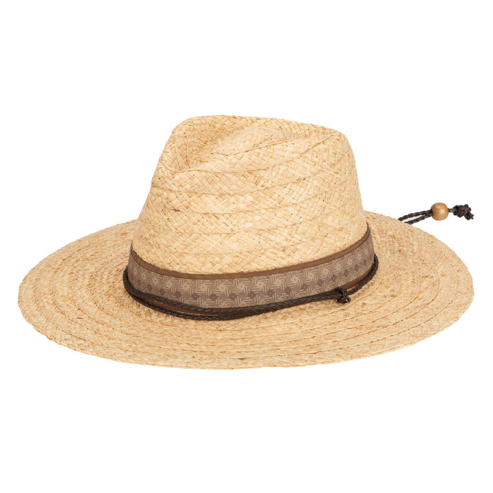 Mens Raffia Fedora Lifeguard with Chin Cord (RHF6254)