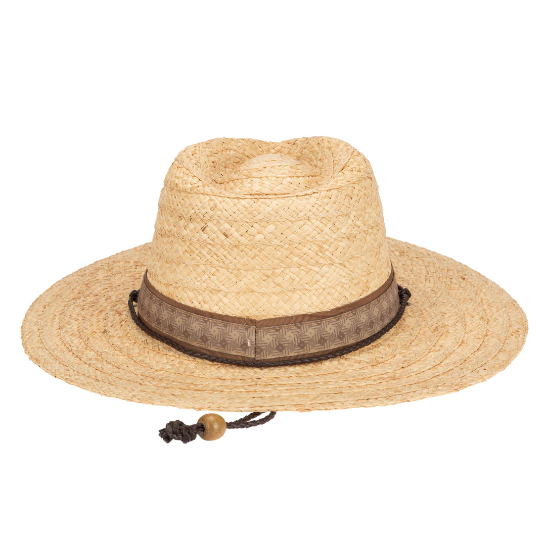 Mens Raffia Fedora Lifeguard with Chin Cord (RHF6254)