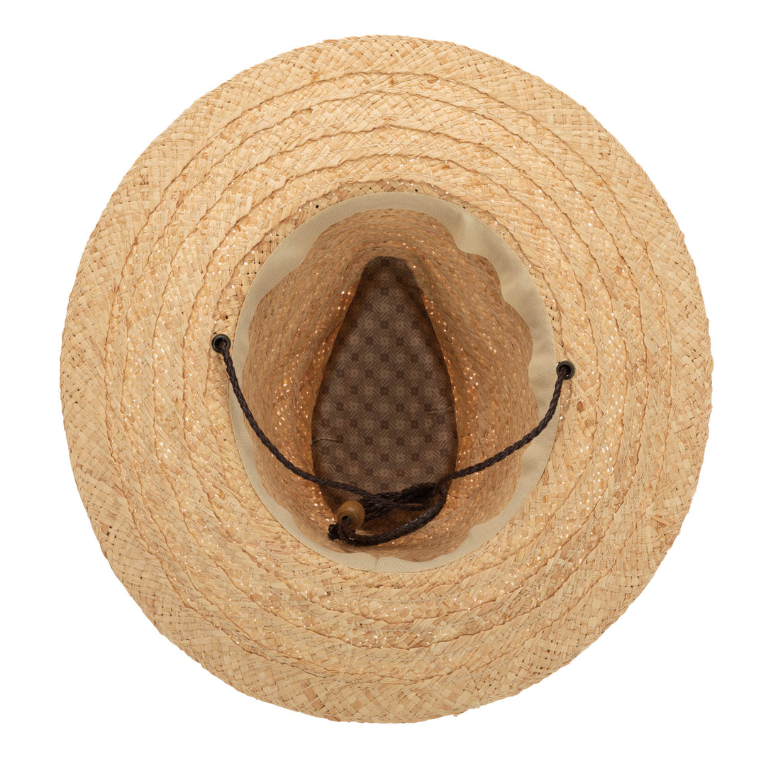 Mens Raffia Fedora Lifeguard with Chin Cord (RHF6254)