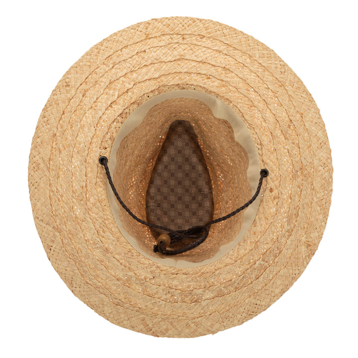 Mens Raffia Fedora Lifeguard with Chin Cord (RHF6254)