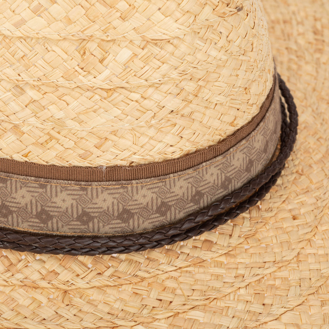 Mens Raffia Fedora Lifeguard with Chin Cord (RHF6254)