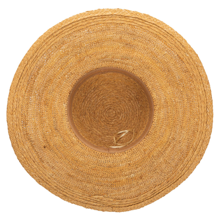 Elegant - Raffia Braid Round Crown Floppy Sun Hat