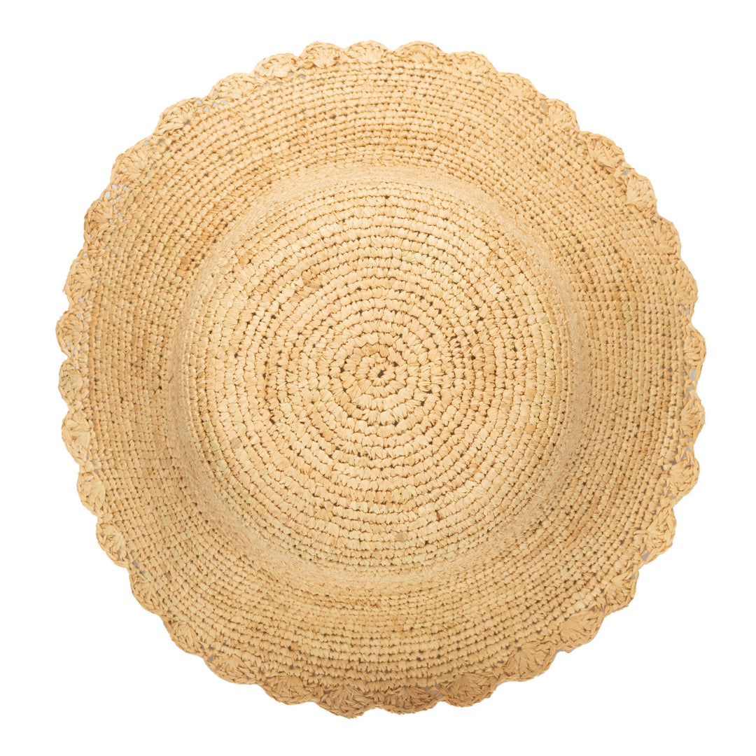 Sand Dollar - Hand Crochet Bucket Hat with Scalloped Brim (RHM6216)