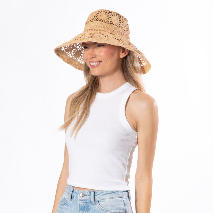 Coast - Crochet Raffia Straw Bucket Hat-BUCKET-San Diego Hat Company